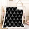 Chanel Black Logo Luxury Brand Premium Blanket Fleece Home Decor LVT00265