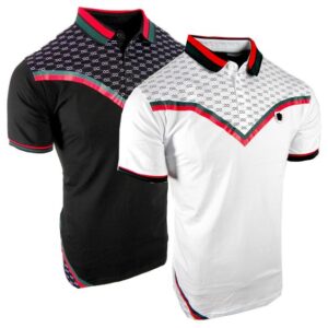 (Black & White) New 2023 - Gucci Polo Shirt For Men - B9G-PO- DN29708