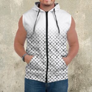 Premium Louis Vuitton Sleeveless Zip Hoodie For Men - DN9060704