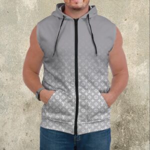 Premium Louis Vuitton Sleeveless Zip Hoodie For Men - DN9060705
