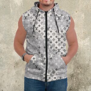 Premium Louis Vuitton Sleeveless Zip Hoodie For Men - DN9060707