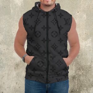 Premium Louis Vuitton Sleeveless Zip Hoodie For Men - DN9060708
