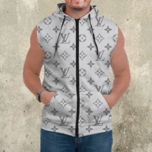 Premium Louis Vuitton Sleeveless Zip Hoodie For Men - DN9060709