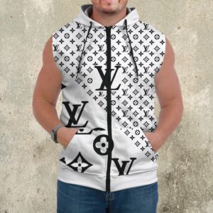 Premium Louis Vuitton Sleeveless Zip Hoodie For Men - DN9060713