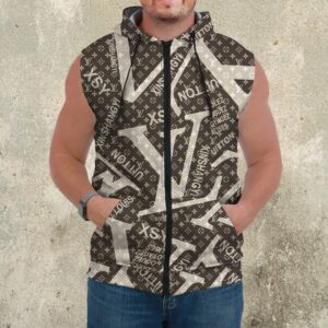 Premium Louis Vuitton Sleeveless Zip Hoodie For Men - DN9060714