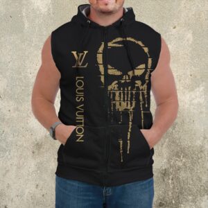 Premium Louis Vuitton Sleeveless Zip Hoodie For Men - DN9060716
