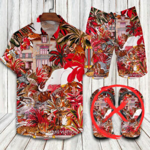 Louis Vuitton Combo Hawaii Shirt, Shorts Hot Trend 2024 - DN9180232