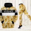 Gianni versace gold white hoodie leggings luxury brand clothing clothes outfit for women hot 2023-PM00461