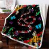 Gucci Animal Pattern Fleece Blanket