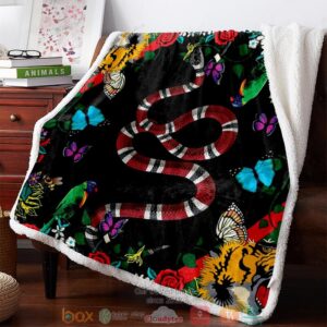 Gucci Animal Pattern Fleece Blanket