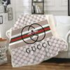 Gucci Bee Logo Fashion Luxury Brand Fleece Blanket Comfortable Blanket LVT00139