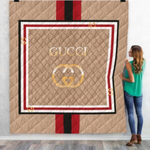 Gucci Beige Fashion Luxury Brand Premium Logo Blanket Fleece Home Decor LVT00178