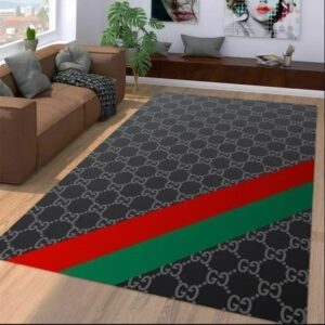 Gucci Black Luxury Area Rug For Living Room Bedroom Carpet Home Decor  LVT00379