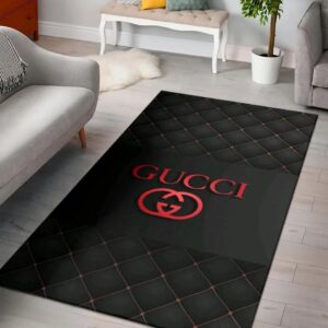 Gucci Black Luxury Area Rug For Living Room Bedroom Carpet Home Decor Mat LVT00468