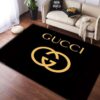 Gucci Black Luxury Area Rug For Living Room Bedroom Carpet Home Decor Mat5 LVT00473