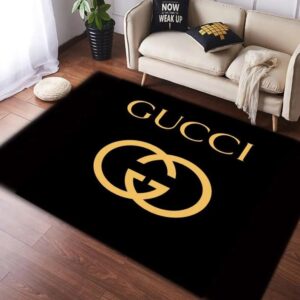 Gucci Black Luxury Area Rug For Living Room Bedroom Carpet Home Decor Mat5 LVT00473