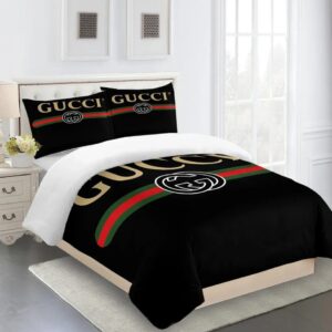 Gucci Black Premium Fashion Limited Luxury Brand Bedding Set Home Decor LVT00074
