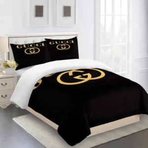 Gucci Black Premium Luxury Brand Limited Fashion Bedding Set Home Decor LVT00079