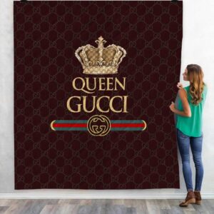 Gucci Brown Queen Fashion Luxury Brand Premium Blanket Fleece Home Decor LVT00191
