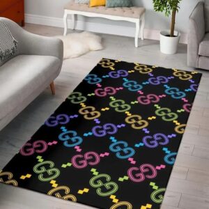 Gucci Colorful Luxury Area Rug For Living Room Bedroom Carpet Home Decor Mat LVT00480