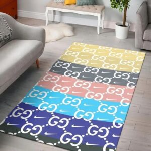 Gucci Colorful Luxury Area Rug For Living Room Bedroom Carpet Home Decor Mat LVT00502