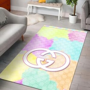 Gucci Colorful Luxury Area Rug For Living Room Bedroom Carpet Home Decor Mat LVT00501