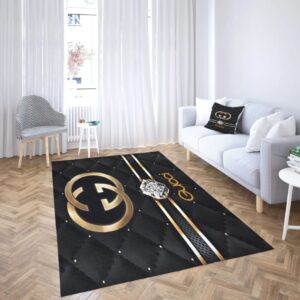 Gucci Diamond Luxury Area Rug For Living Room Bedroom Carpet Home Decor Mat LVT00491