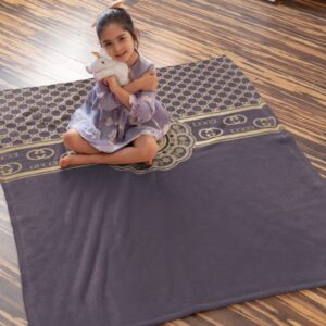 Gucci Dirty Violet Luxury Brand Logo Premium Blanket Fleece Home Decor LVT00108
