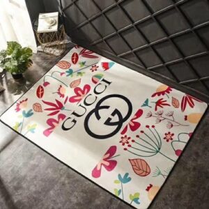 Gucci Flower Luxury Area Rug For Living Room Bedroom Carpet Home Decor Mat LVT00497