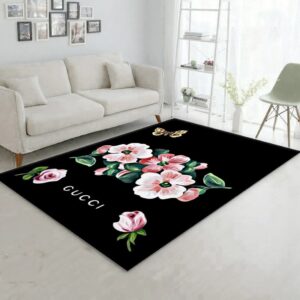 Gucci Flower Luxury Area Rug For Living Room Bedroom Carpet Home Decor Mat LVT00494
