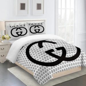 Gucci Logo Premium Luxury Brand Fashion Limited Bedding Set Home Decor LVT00083