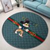 Gucci Mickey Luxury Brand Fashion Round Rug Carpet Home Decor LVT00450
