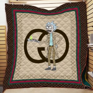 Gucci Rick and Morty Luxury Brand Premium Blanket Fleece Home Decor LVT00116
