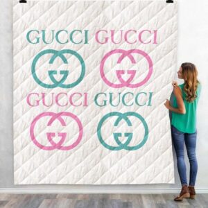 Gucci White Colorful Fashion Luxury Brand Premium Blanket Fleece Home Decor LVT00189
