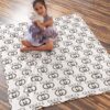 Gucci White Luxury Brand Hot Logo Premium Blanket Fleece Home Decor LVT00158