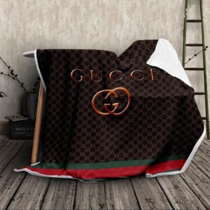 Gucci Yellow Copper Fashion Logo Luxury Brand Blanket Fleece Home Decor LVT00258