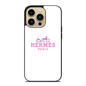 HERMES PARIS PINK LOGO iPhone Case Cover M2612020