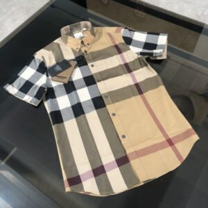 BURBERRY SHORT SLEEVE BUTTON SHIRT - DN9140741