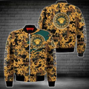 Limited Versa.ce Bomber Jacket Luxury Brand Unisex  Gift Hola13442