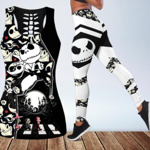 Jack skellington tank top leggings sport clothing clothes outfit gym for women hot 2023-PM00301