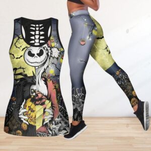 Jack skellington tank top leggings sport clothing clothes outfit gym for women hot