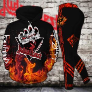 Judas priest band hoodie leggings clothing clothes outfit for women ht 72 Hoodie Leggings Set-PM00376