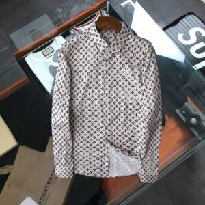 Limited LV Long Sleeve Button Shirt for Men Hot 2025 LV2802S