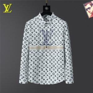 Limited LV Long Sleeve Button Shirt for Men Hot 2025 LV2820S