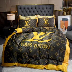 Louis Vuitton Blue Monogram Luxury Brand Bedding Set LVT00462