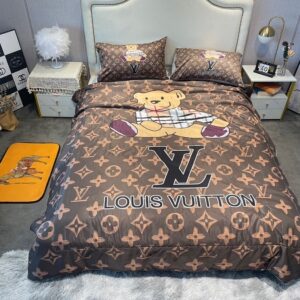 Louis Vuitton Blue Monogram Luxury Brand Bedding Set LVT00465