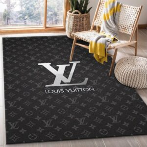 Louis Vuitton Black Limited Fashion Luxury Brand Rug Carpet Home Decor  LVT00336
