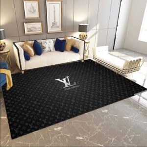 Louis Vuitton Black Limited Fashion Luxury Brand Rug Carpet Home Decor  LVT00331