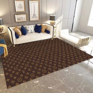 Louis Vuitton Brown Fashion Limited Luxury Brand Rug Carpet Home Decor LVT00332