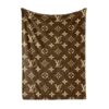 Louis Vuitton Brown Logo Luxury Brand Premium Blanket Fleece Home Decor LVT00169